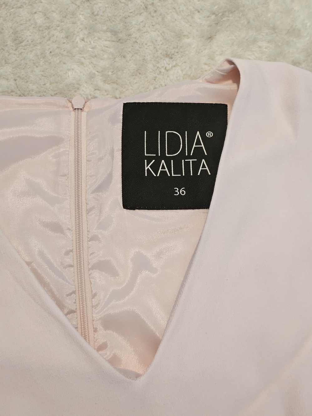 NEW Lidia Kalita Mini Ruffle Dress Pink Size S Formal Preppy Feminine Work - Picture 3 of 8